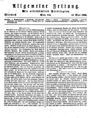 Allgemeine Zeitung Mittwoch 28. Mai 1823