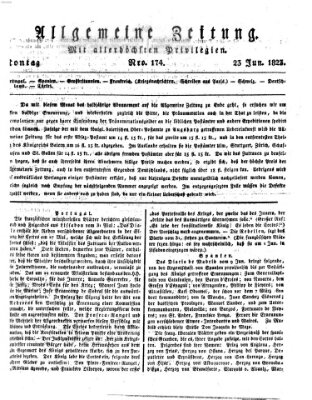 Allgemeine Zeitung Montag 23. Juni 1823