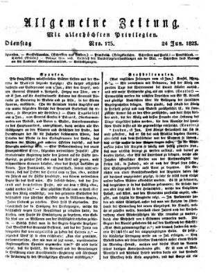 Allgemeine Zeitung Dienstag 24. Juni 1823