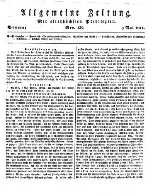 Allgemeine Zeitung Sonntag 9. Mai 1824