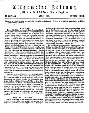 Allgemeine Zeitung Sonntag 16. Mai 1824