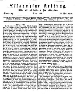 Allgemeine Zeitung Sonntag 23. Mai 1824
