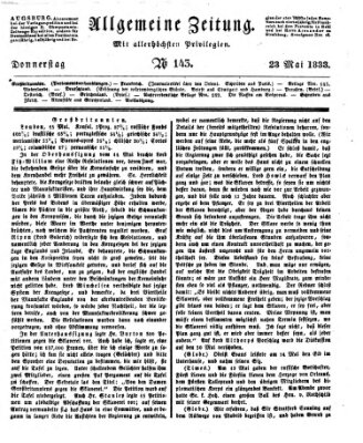 Allgemeine Zeitung Donnerstag 23. Mai 1833