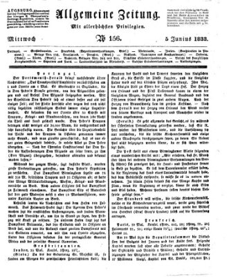 Allgemeine Zeitung Mittwoch 5. Juni 1833