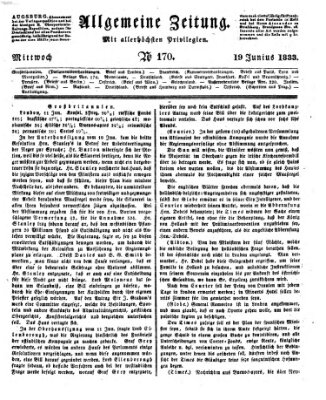 Allgemeine Zeitung Mittwoch 19. Juni 1833