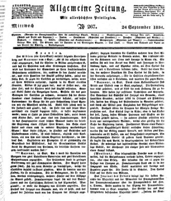 Allgemeine Zeitung Mittwoch 24. September 1834
