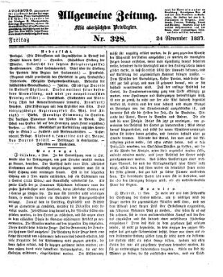 Allgemeine Zeitung Freitag 24. November 1837