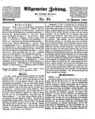Allgemeine Zeitung Mittwoch 31. Januar 1838