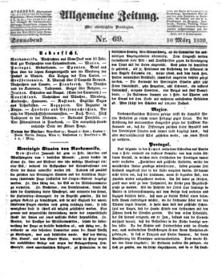 Allgemeine Zeitung Samstag 10. März 1838