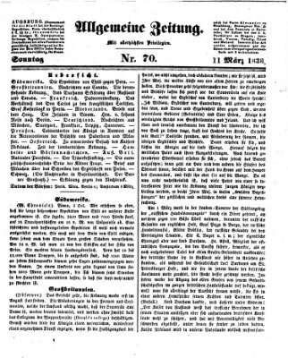 Allgemeine Zeitung Sonntag 11. März 1838