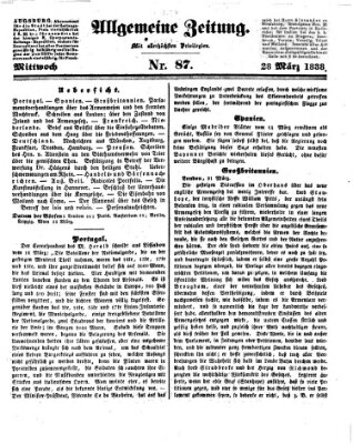 Allgemeine Zeitung Mittwoch 28. März 1838