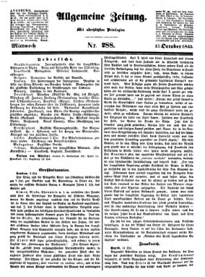 Allgemeine Zeitung Mittwoch 15. Oktober 1845