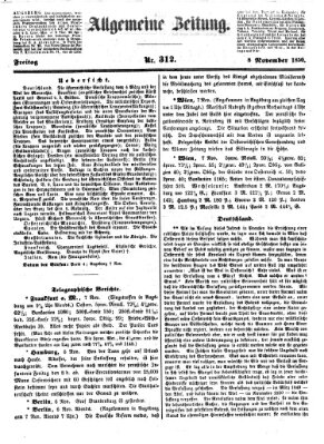 Allgemeine Zeitung Freitag 8. November 1850