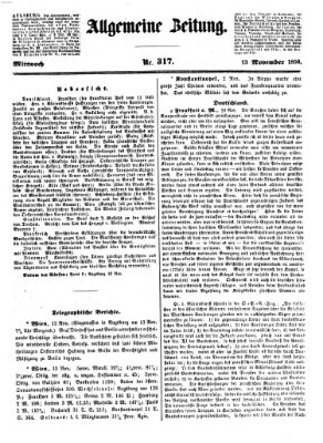 Allgemeine Zeitung Mittwoch 13. November 1850
