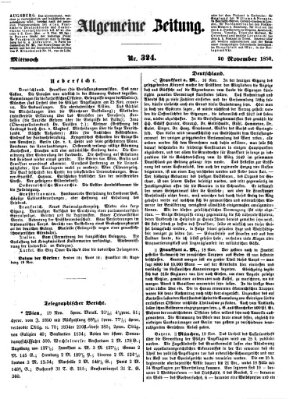 Allgemeine Zeitung Mittwoch 20. November 1850