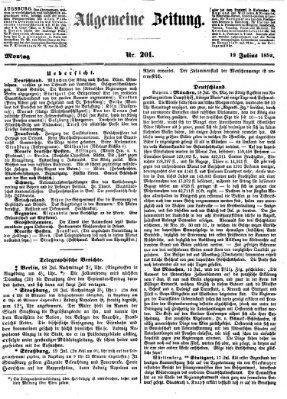 Allgemeine Zeitung Montag 19. Juli 1852