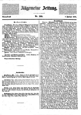 Allgemeine Zeitung Samstag 5. Juli 1856