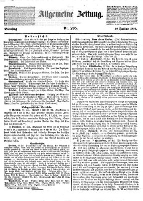 Allgemeine Zeitung Dienstag 22. Juli 1856