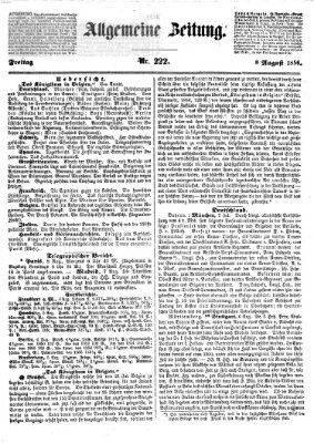 Allgemeine Zeitung Freitag 8. August 1856