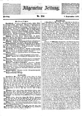 Allgemeine Zeitung Freitag 5. September 1856