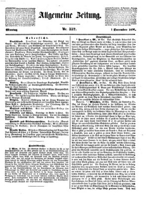 Allgemeine Zeitung Montag 1. Dezember 1856