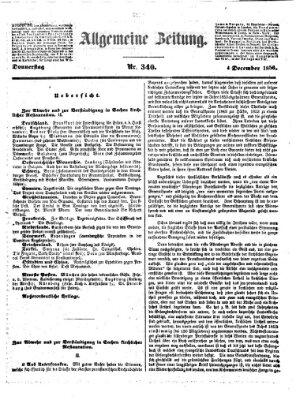 Allgemeine Zeitung Donnerstag 4. Dezember 1856
