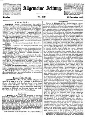 Allgemeine Zeitung Dienstag 23. Dezember 1856