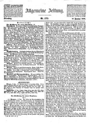 Allgemeine Zeitung Dienstag 22. Juni 1858