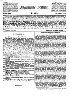 Allgemeine Zeitung Donnerstag 24. Juni 1858