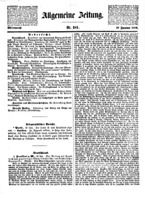 Allgemeine Zeitung Mittwoch 30. Juni 1858
