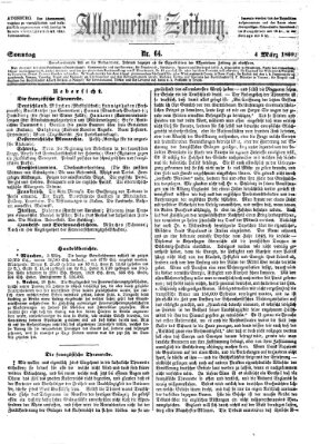 Allgemeine Zeitung Sonntag 4. März 1860