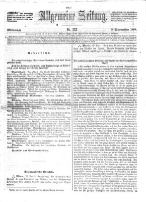 Allgemeine Zeitung Mittwoch 28. November 1860