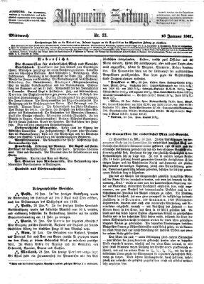 Allgemeine Zeitung Mittwoch 23. Januar 1861