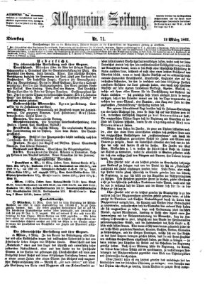 Allgemeine Zeitung Dienstag 12. März 1861