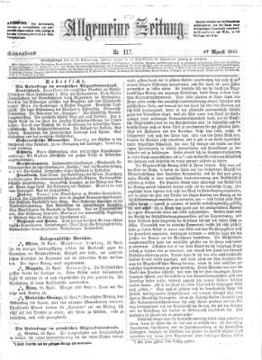 Allgemeine Zeitung Samstag 27. April 1861