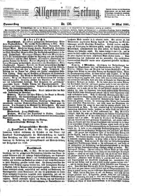 Allgemeine Zeitung Donnerstag 16. Mai 1861