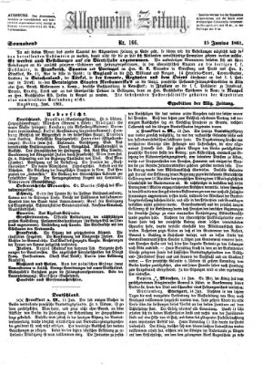 Allgemeine Zeitung Samstag 15. Juni 1861