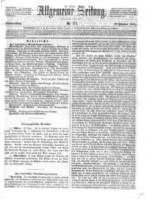 Allgemeine Zeitung Donnerstag 20. Juni 1861
