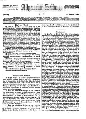 Allgemeine Zeitung Freitag 21. Juni 1861