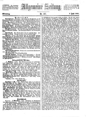 Allgemeine Zeitung Montag 6. Juli 1863