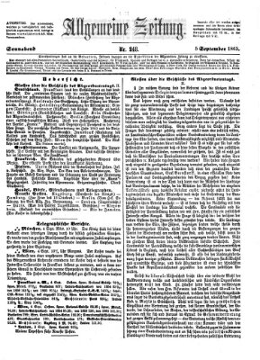 Allgemeine Zeitung Samstag 5. September 1863
