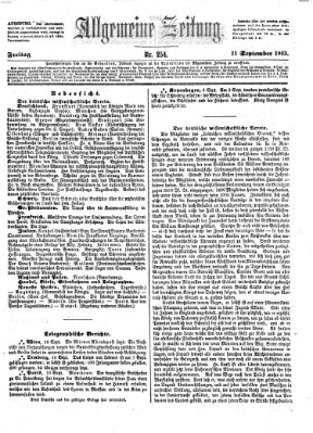 Allgemeine Zeitung Freitag 11. September 1863