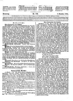 Allgemeine Zeitung Sonntag 2. Oktober 1864