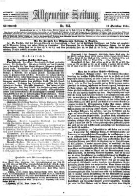 Allgemeine Zeitung Mittwoch 12. Oktober 1864