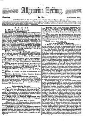 Allgemeine Zeitung Sonntag 30. Oktober 1864