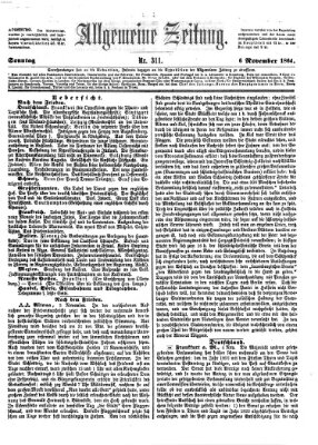 Allgemeine Zeitung Sonntag 6. November 1864
