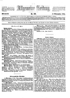 Allgemeine Zeitung Mittwoch 23. November 1864