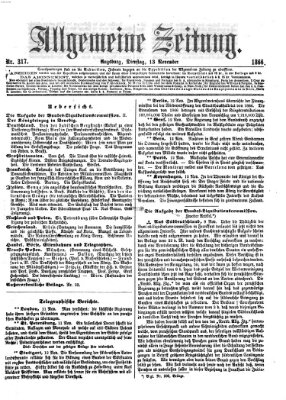 Allgemeine Zeitung Dienstag 13. November 1866