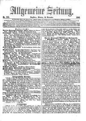 Allgemeine Zeitung Montag 26. November 1866