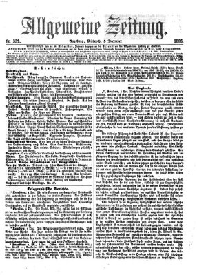 Allgemeine Zeitung Mittwoch 5. Dezember 1866